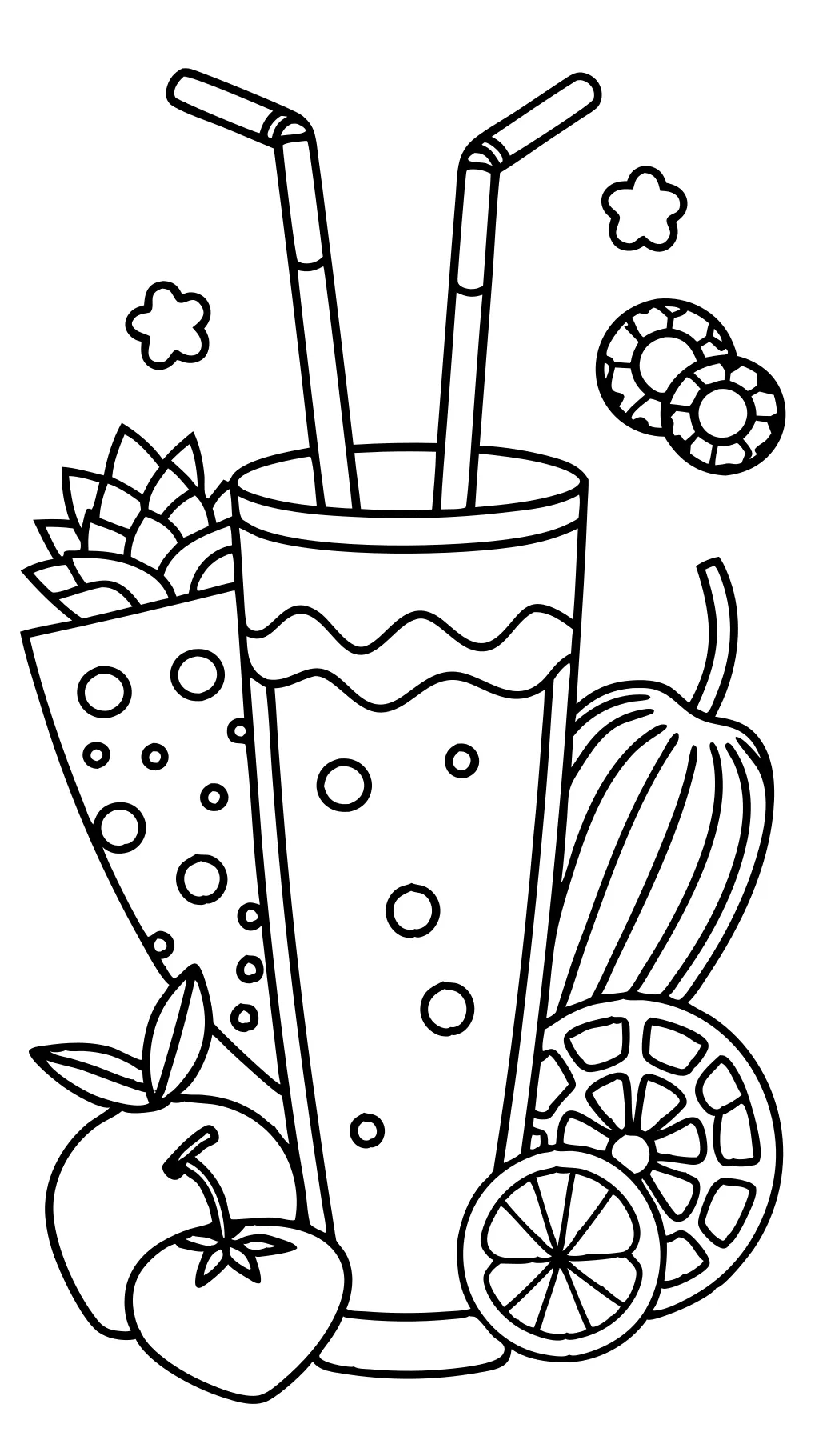 coloring pages smoothie